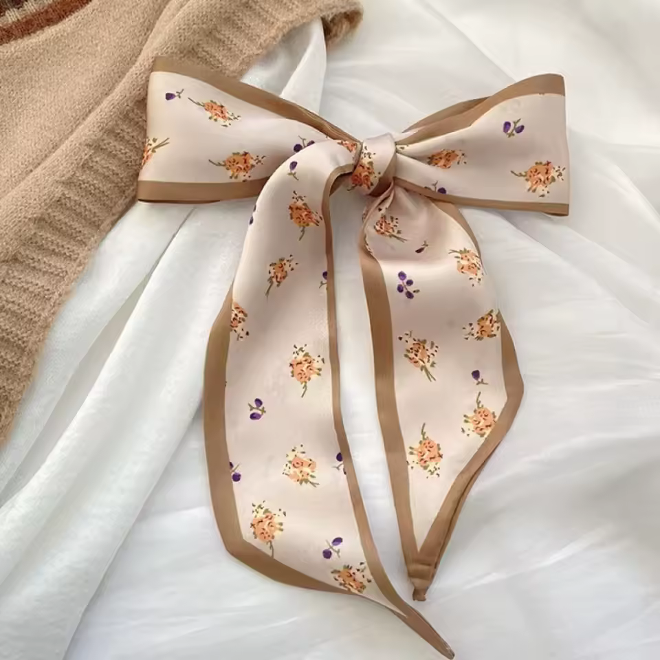 Luxurious Silk-Feel Skinny Scarf and Foulard Ribbon for Hair, Bag, and Wrist Styling - Image 7