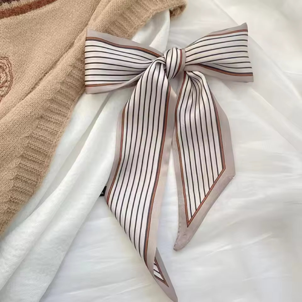 Luxurious Silk-Feel Skinny Scarf and Foulard Ribbon for Hair, Bag, and Wrist Styling - Image 8