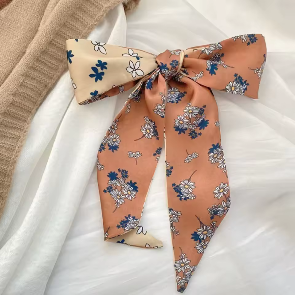 Luxurious Silk-Feel Skinny Scarf and Foulard Ribbon for Hair, Bag, and Wrist Styling - Image 10