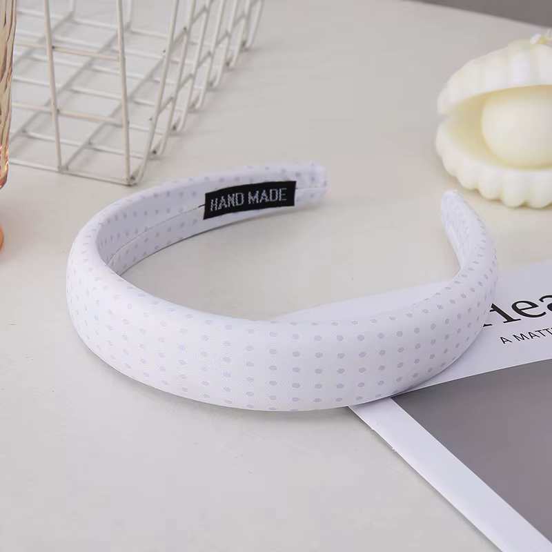 Chic Pastel Polka Dot Padded Headband — Wide Non-Slip Hair Hoop for Women - Image 8