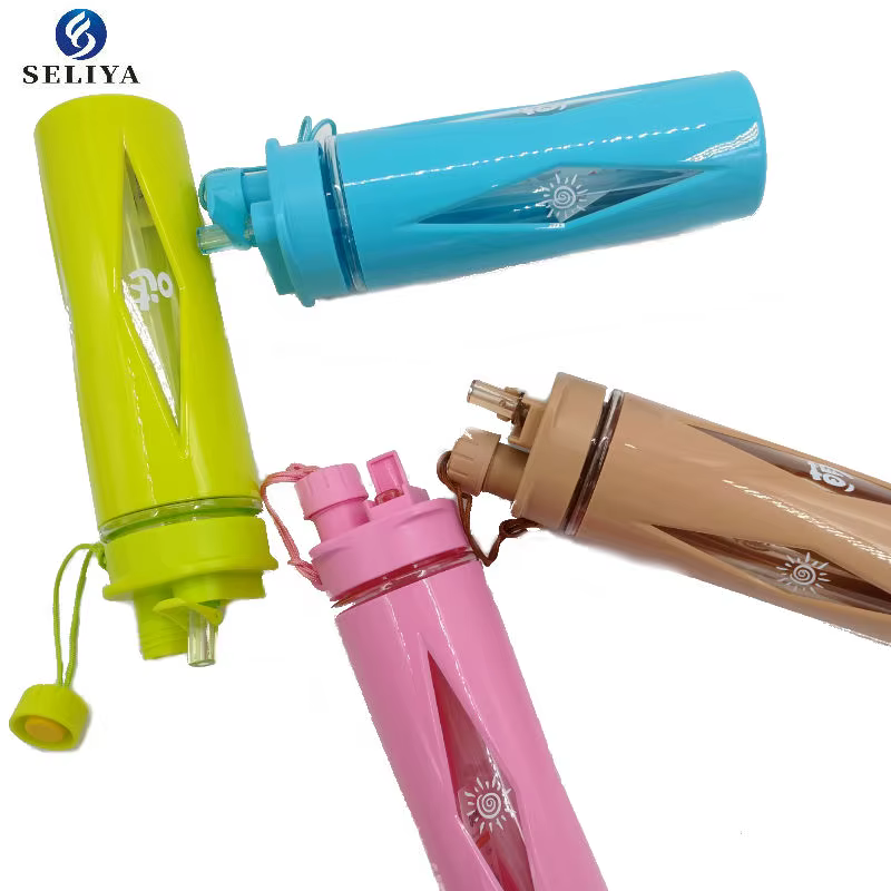 Fun & Functional Leakproof Kids Water Bottle with Built-in Straw - Image 2
