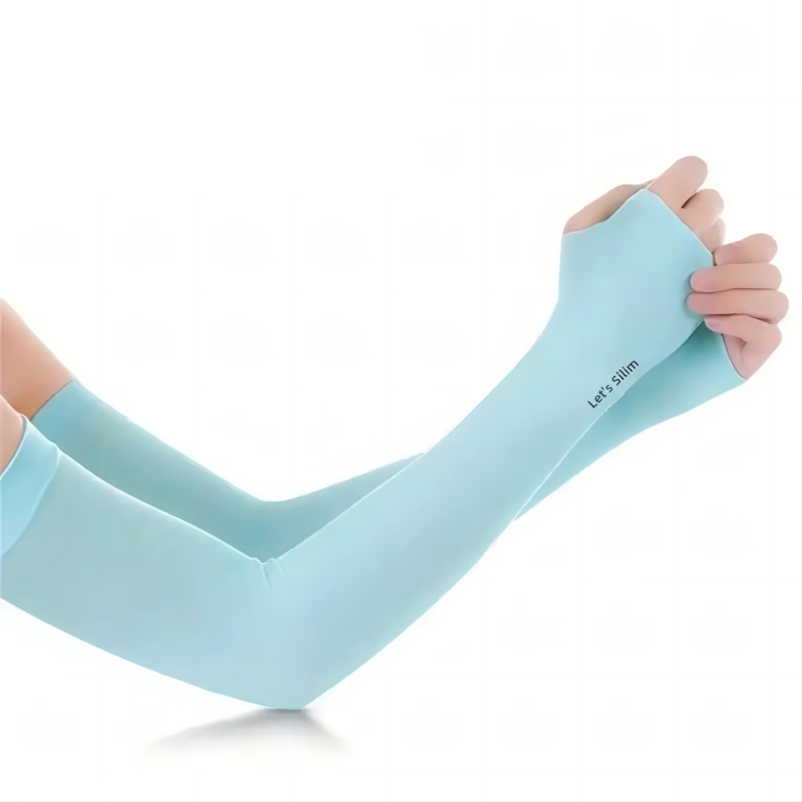 Premium Ice Silk Cooling Sun Protection Arm Sleeves for Outdoor Sports and Driving - Image 7