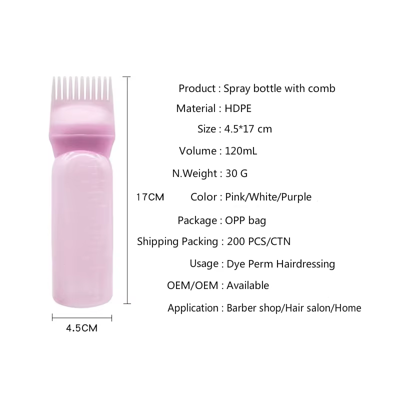 Professional Scalp Treatment & Hair Dye Applicator Bottle with Comb Tip for Salon or Home Use - Image 3