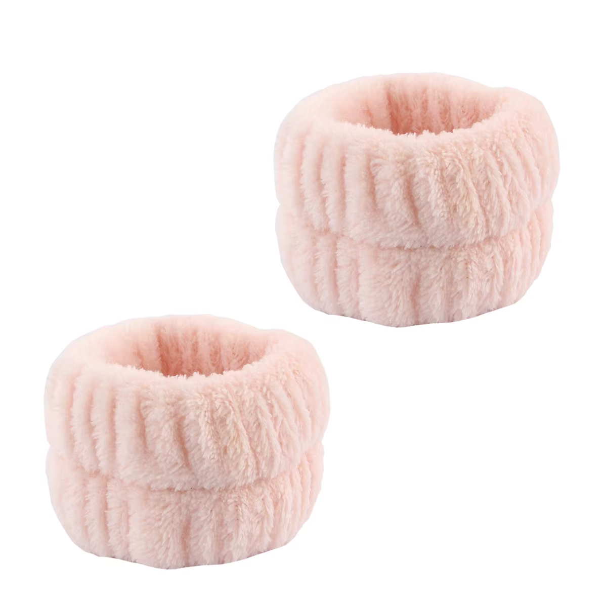 Luxurious Coral Fleece Skincare Headband & Wristband Set for Face Washing & Spa Rituals - Image 11