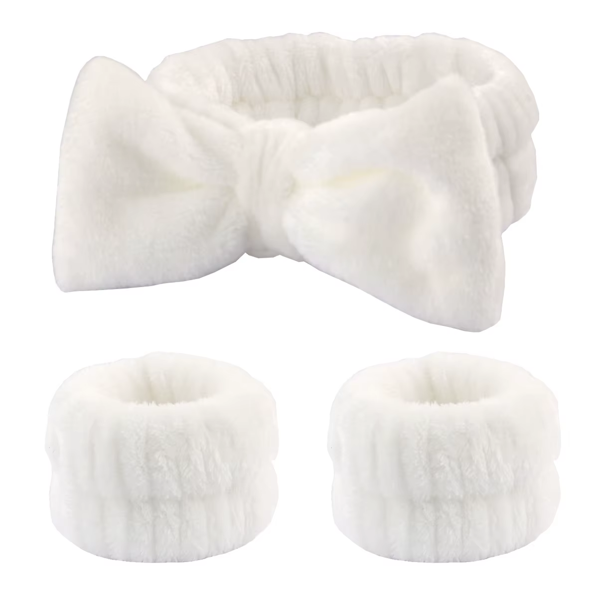 Luxurious Coral Fleece Skincare Headband & Wristband Set for Face Washing & Spa Rituals - Image 18