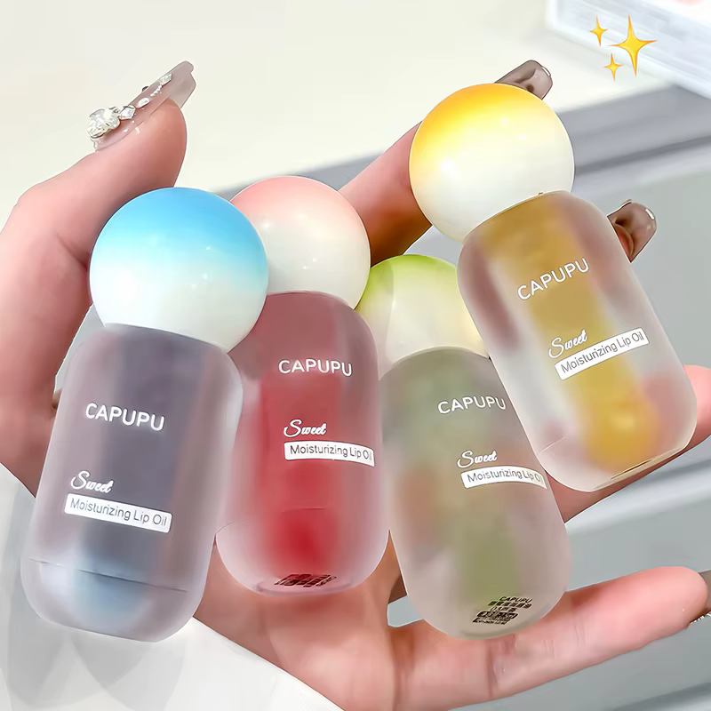 Hydrating Fruit & Peach Jelly Lip Oil for Plump, Glass-Like Shine and Clear Lip Care