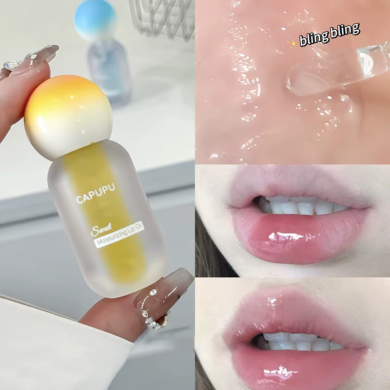 Hydrating Fruit & Peach Jelly Lip Oil for Plump, Glass-Like Shine and Clear Lip Care - Image 8