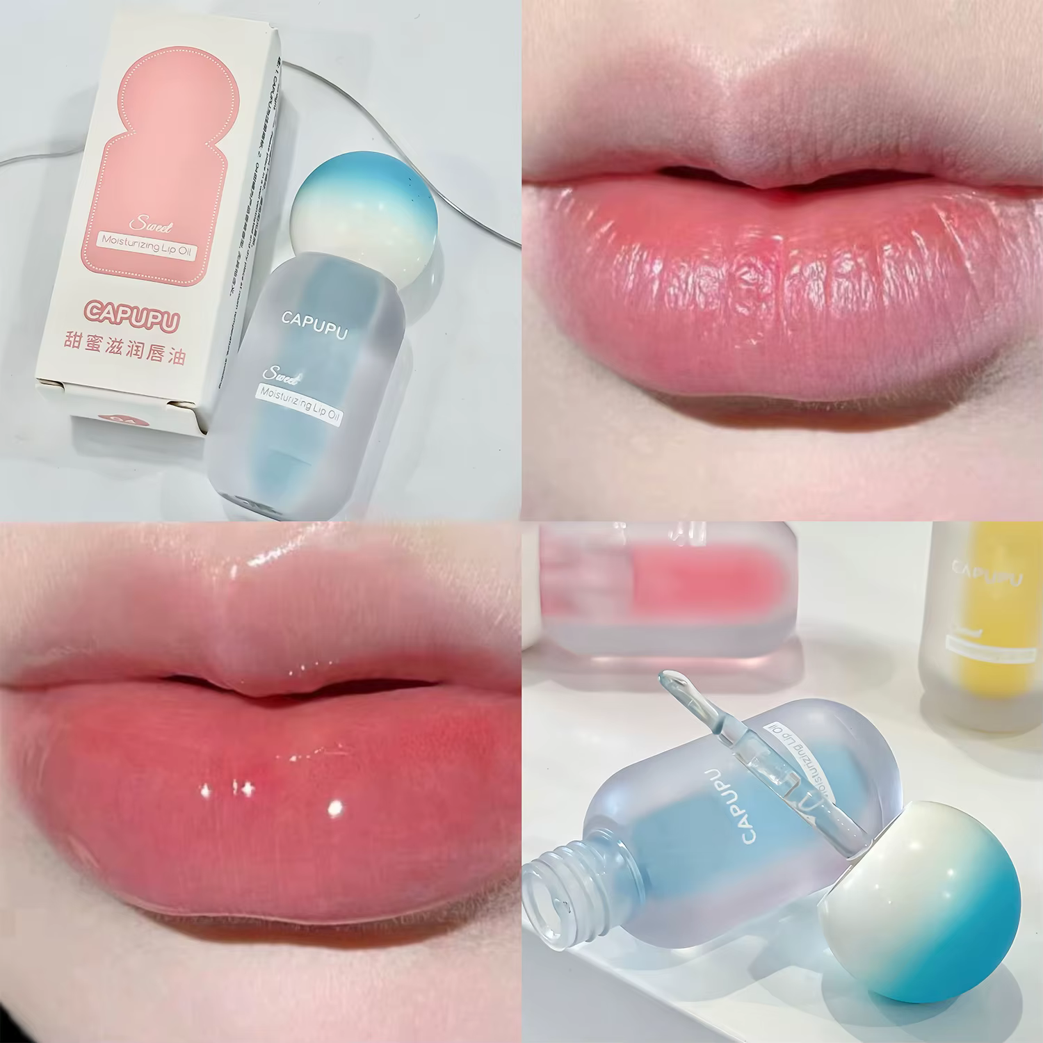 Hydrating Fruit & Peach Jelly Lip Oil for Plump, Glass-Like Shine and Clear Lip Care - Image 9